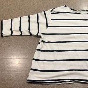 Knapp Studio Black and White Striped Top
